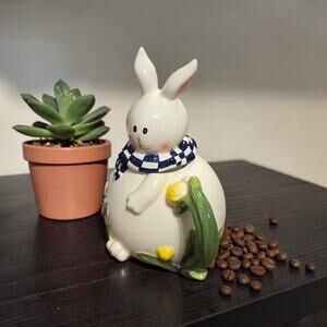Mercuries Decorative Easter Collection Bunny Teapot with Lid Floral Design